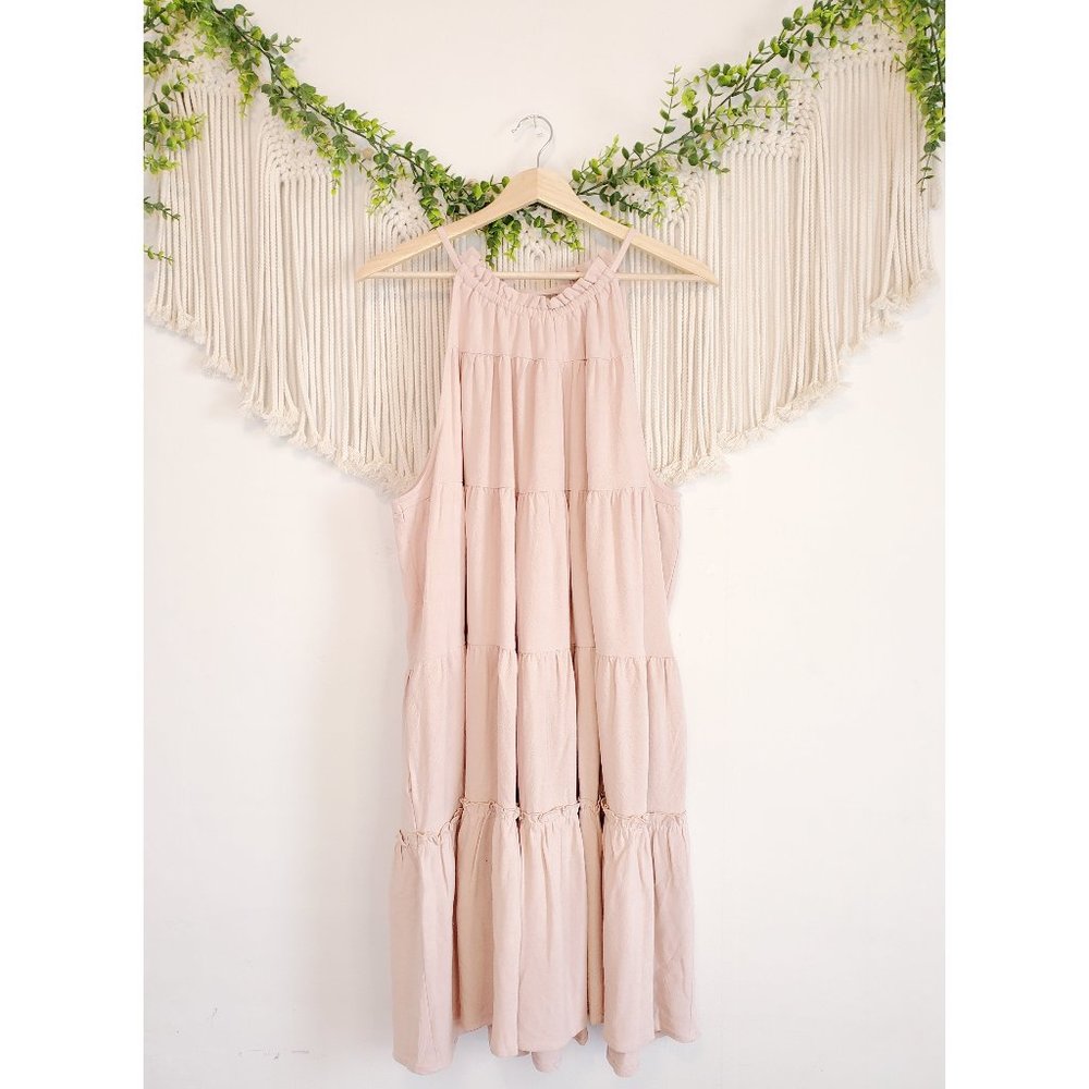 Forever 21 Blush Pink Tiered Mini Dress